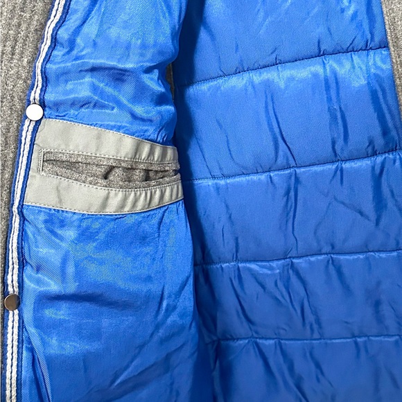 Banana Republic Grey Gray Zip & Snap Wool Blend Puffer Vest Outerwear Medium - Picture 3 of 6